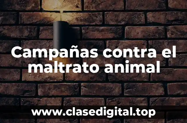 Ejemplos de campañas contra el maltrato animal