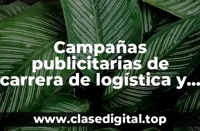 Campañas publicitarias de carrera de logística y transporte