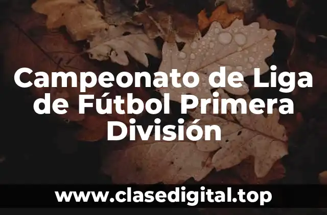 Campeonato de Liga de Fútbol Primera División