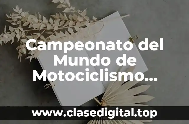 Campeonato del Mundo de Motociclismo Clasificación