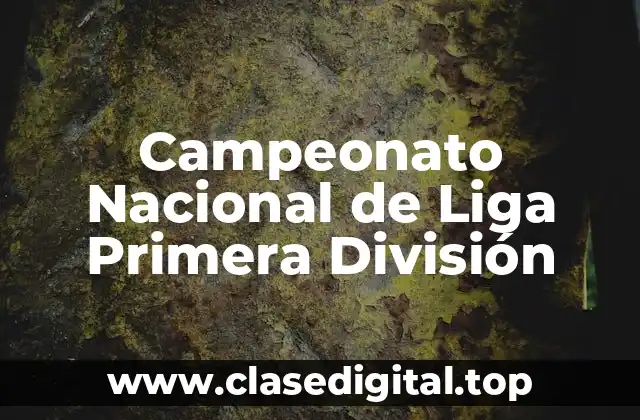 Campeonato Nacional de Liga Primera División