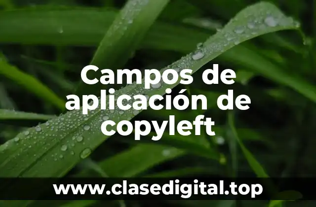 Campos de aplicación de copyleft