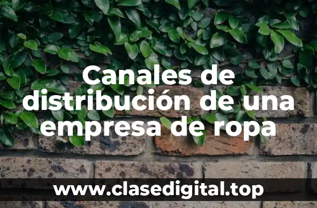 Canales de distribución de una empresa de ropa