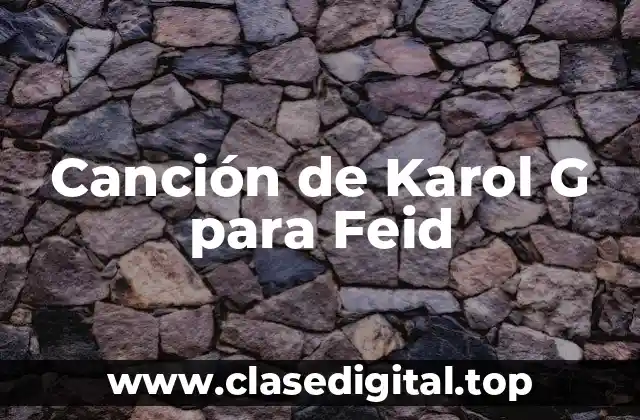 Canción de Karol G para Feid