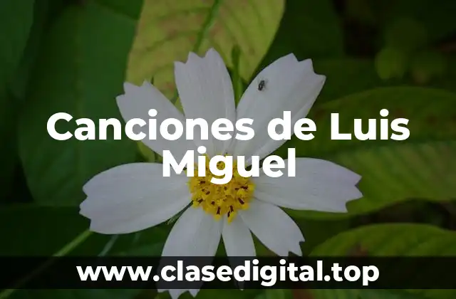 Canciones de Luis Miguel