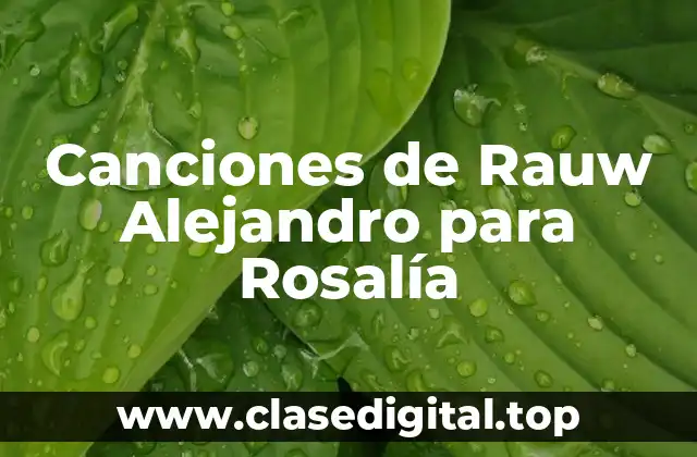Canciones de Rauw Alejandro para Rosalía
