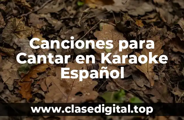Canciones para Cantar en Karaoke Español