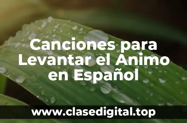 Canciones para Levantar el Animo en Español
