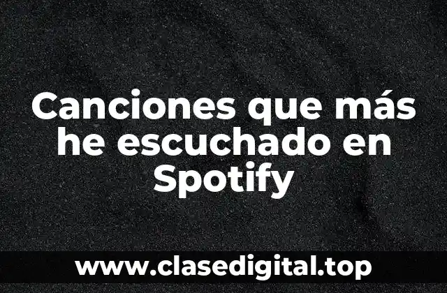 Canciones que más he escuchado en Spotify
