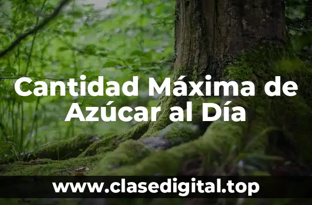 Cantidad Máxima de Azúcar al Día