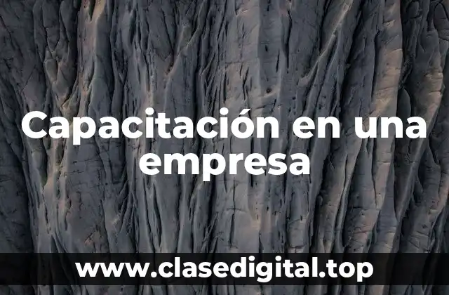 Capacitación en una empresa