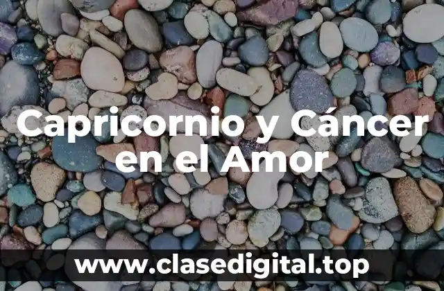 Capricornio y Cáncer en el Amor