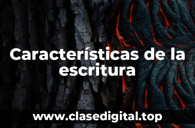 Características de la escritura