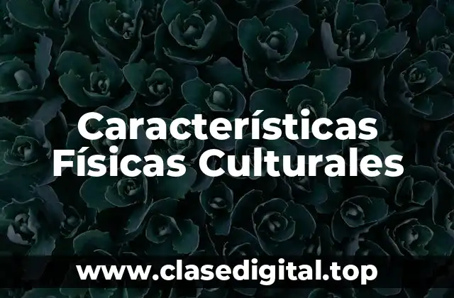 Características Físicas Culturales