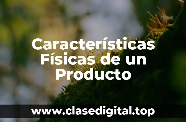 Características Físicas de un Producto