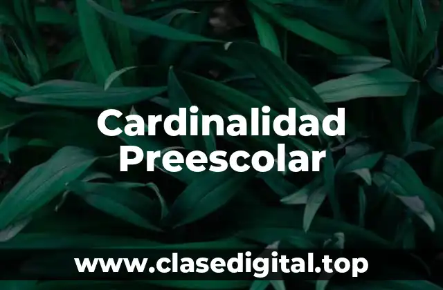 Cardinalidad Preescolar