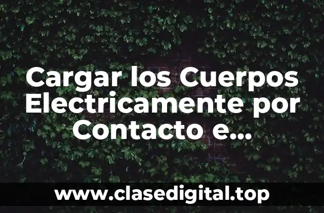 Cargar los Cuerpos Electricamente por Contacto e Inducción