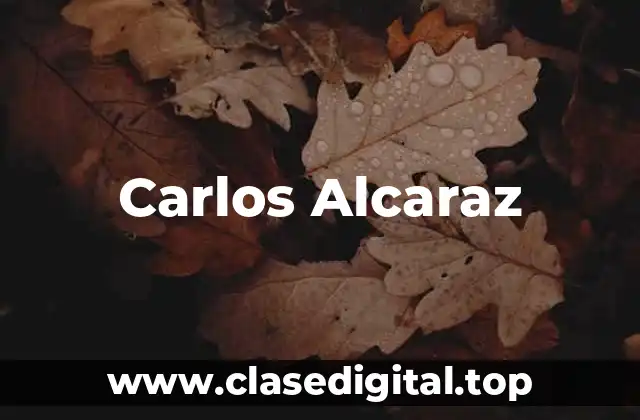 Orígenes y comienzos de Carlos Alcaraz en el partido de tenis