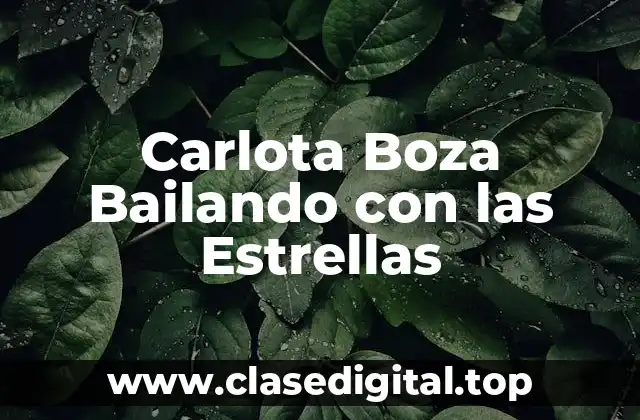 Carlota Boza Bailando con las Estrellas