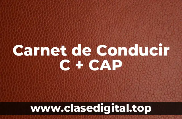 Carnet de Conducir C + CAP
