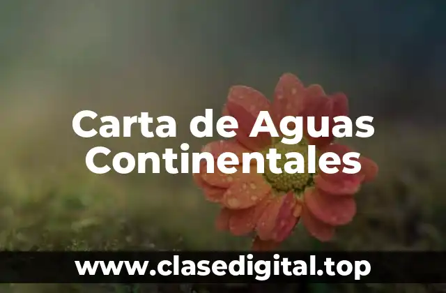 Carta de Aguas Continentales