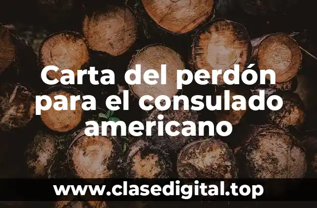 Ejemplos de carta del perdón para el consulado americano