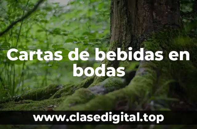 Cartas de bebidas en bodas