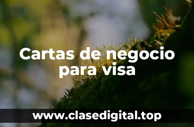 Cartas de negocio para visa