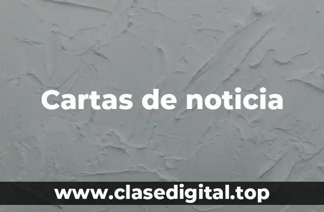 Cartas de noticia