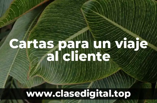 Cartas para un viaje al cliente