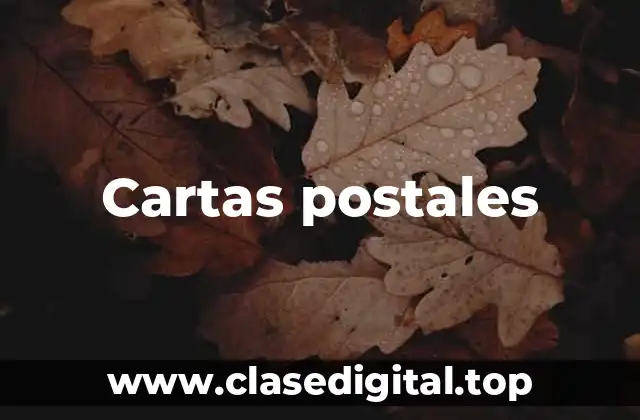 Cartas postales