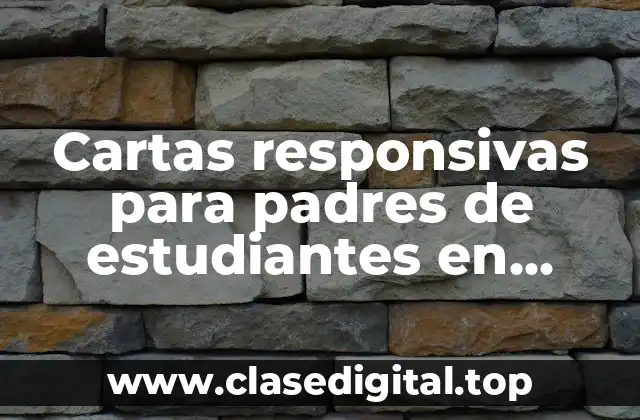 Cartas responsivas para padres de estudiantes en México