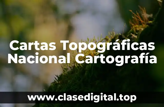 Cartas Topográficas Nacional Cartografía