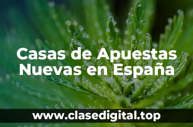 Casas de Apuestas Nuevas en España