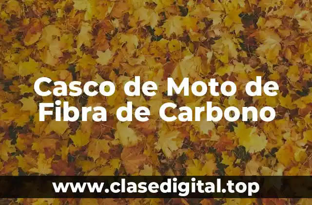 Casco de Moto de Fibra de Carbono