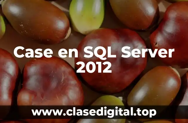 Case en SQL Server 2012