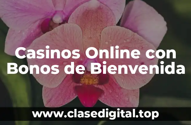Casinos Online con Bonos de Bienvenida