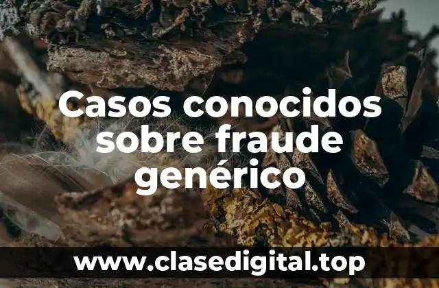 Ejemplos de fraude genérico