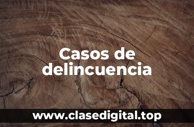 Casos de delincuencia