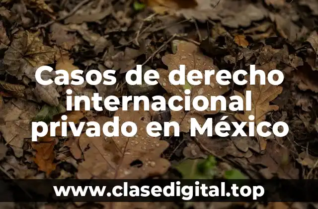 Casos de derecho internacional privado en México
