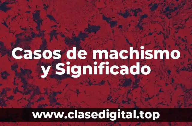 Casos de machismo y Significado