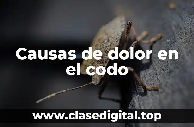 Causas de dolor en el codo