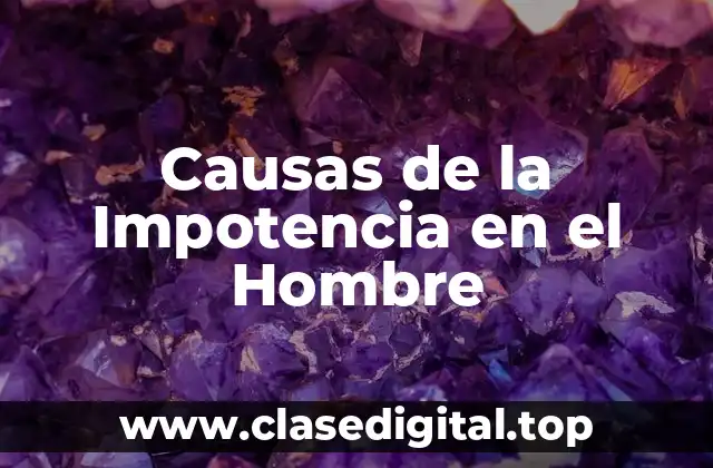Causas Físicas de la Impotencia en el Hombre