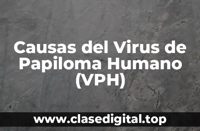 Causas del Virus de Papiloma Humano (VPH)