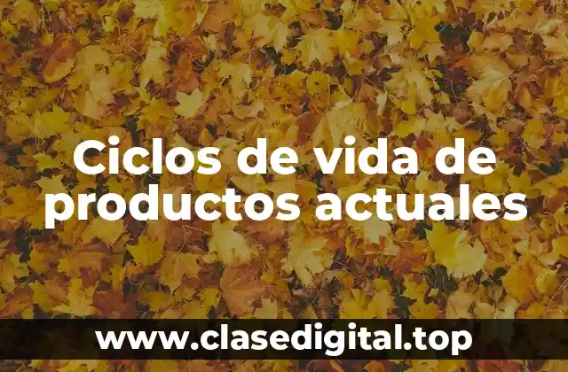 Ciclos de vida de productos actuales