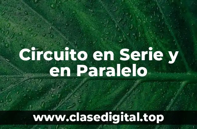 Circuito en Serie y en Paralelo