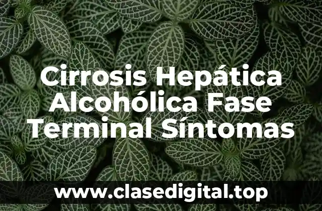 Causas de la Cirrosis Hepática Alcohólica Fase Terminal
