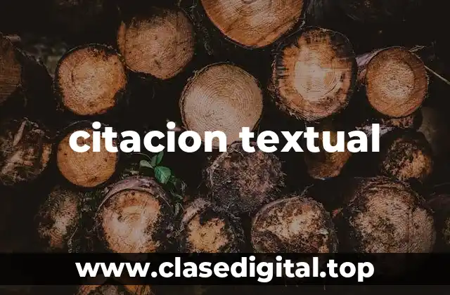 Ejemplos de citación textual