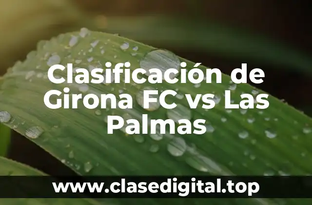 Clasificación de Girona FC vs Las Palmas
