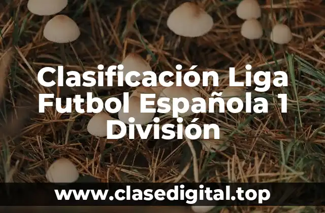 ¿Cómo se Determina la Clasificación en la Liga Española 1 División?